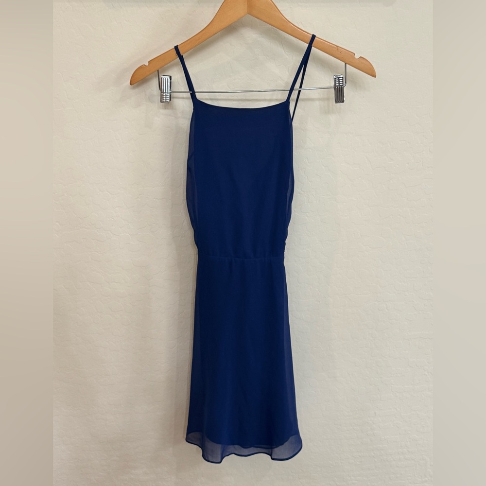 Like new! Lulu's Navy Blue Spaghetti-Strap Dress - Size Medium - Prom Dance Date